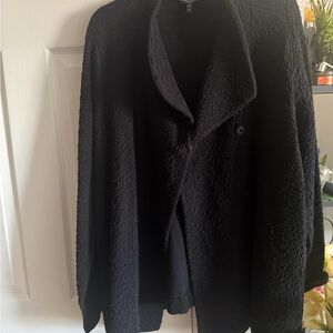 Eileen Fisher Black Textured Jacket